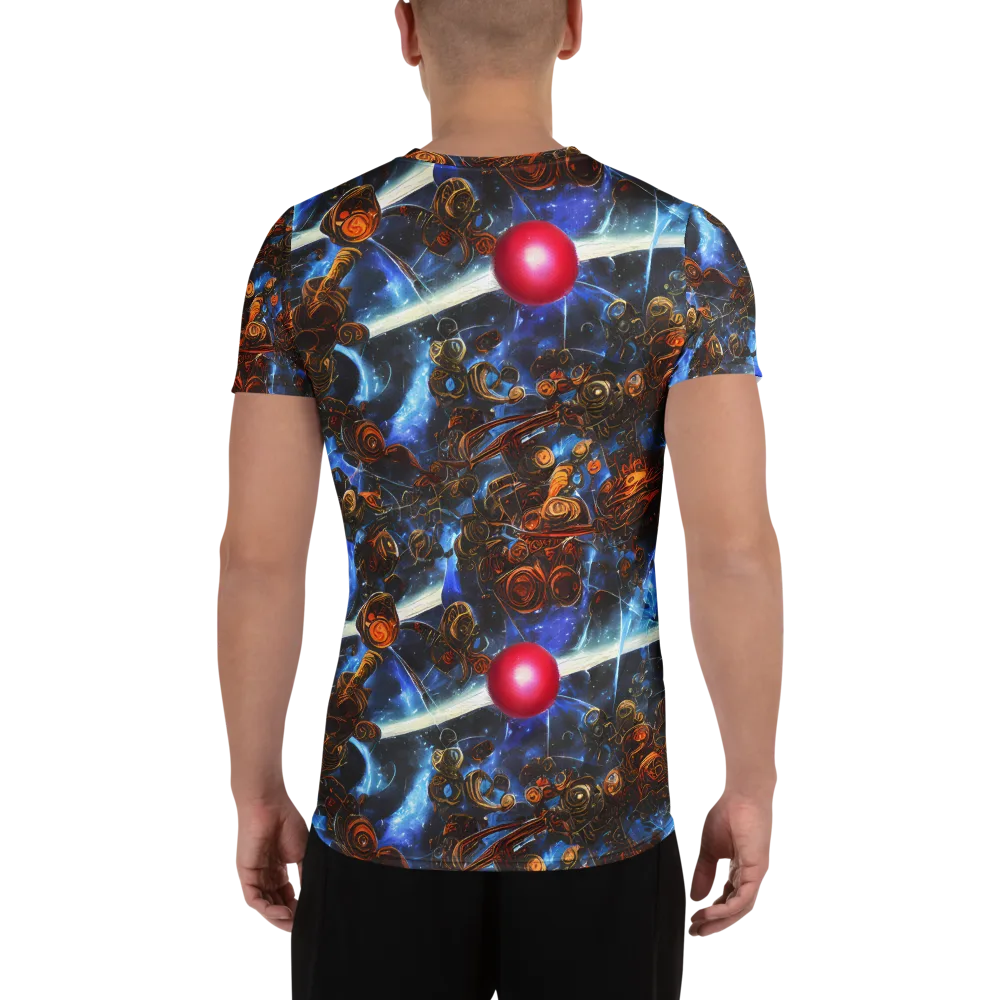 Pimenov's Cosmos on Men's Athletic T-Shirt — Back