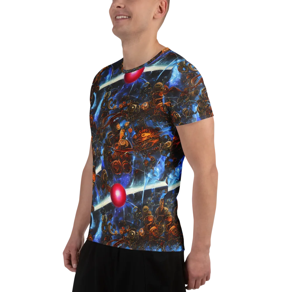 Pimenov's Cosmos on Men's Athletic T-Shirt — Left