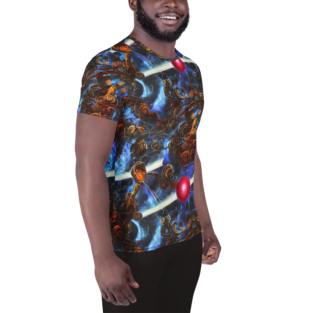 Pimenov's Cosmos on Men's Athletic T-Shirt — Right