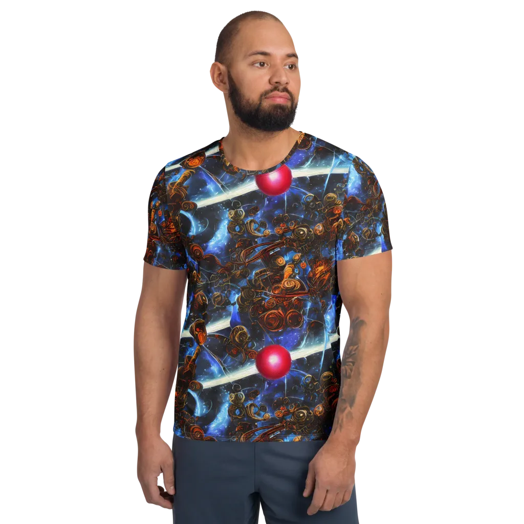 Pimenov's Cosmos on Men's Athletic T-Shirt — Front