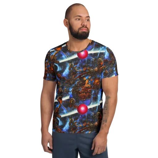 Pimenov's Cosmos on a Men's Athletic T-Shirt