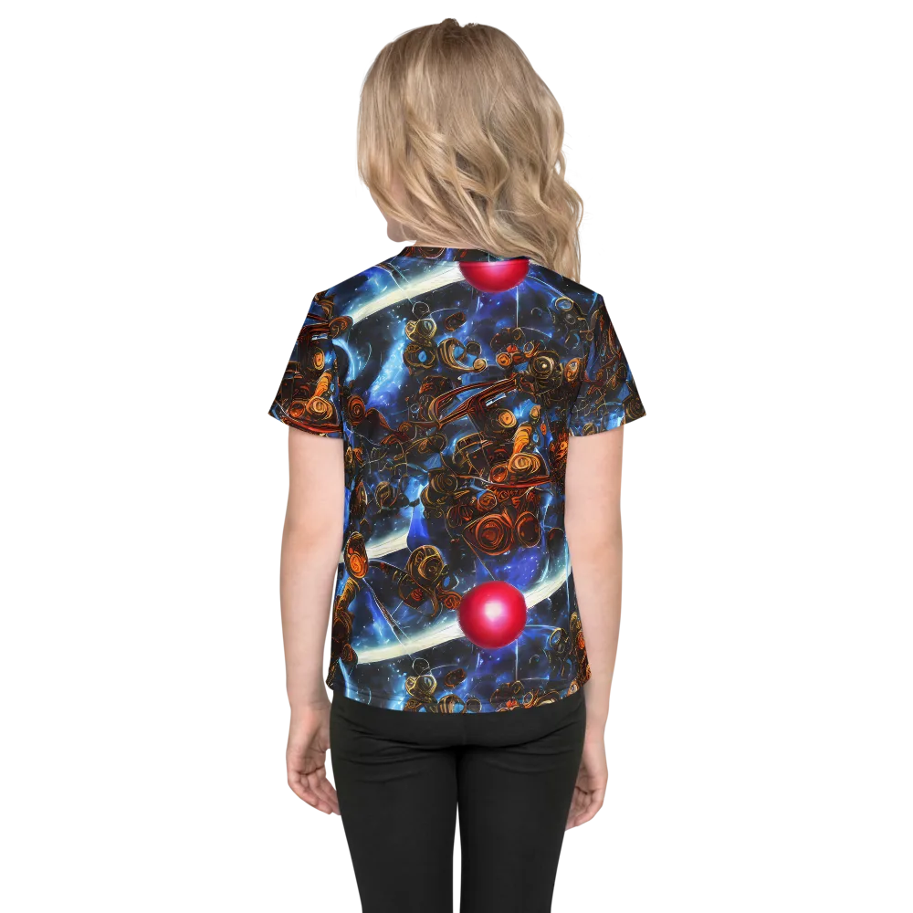 Pimenov's Cosmos on Kids Crew Neck T-Shirt — Back