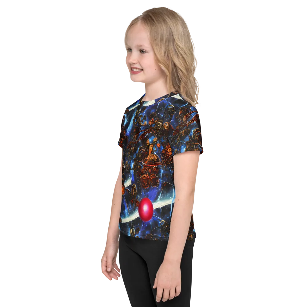 Pimenov's Cosmos on Kids Crew Neck T-Shirt — Left