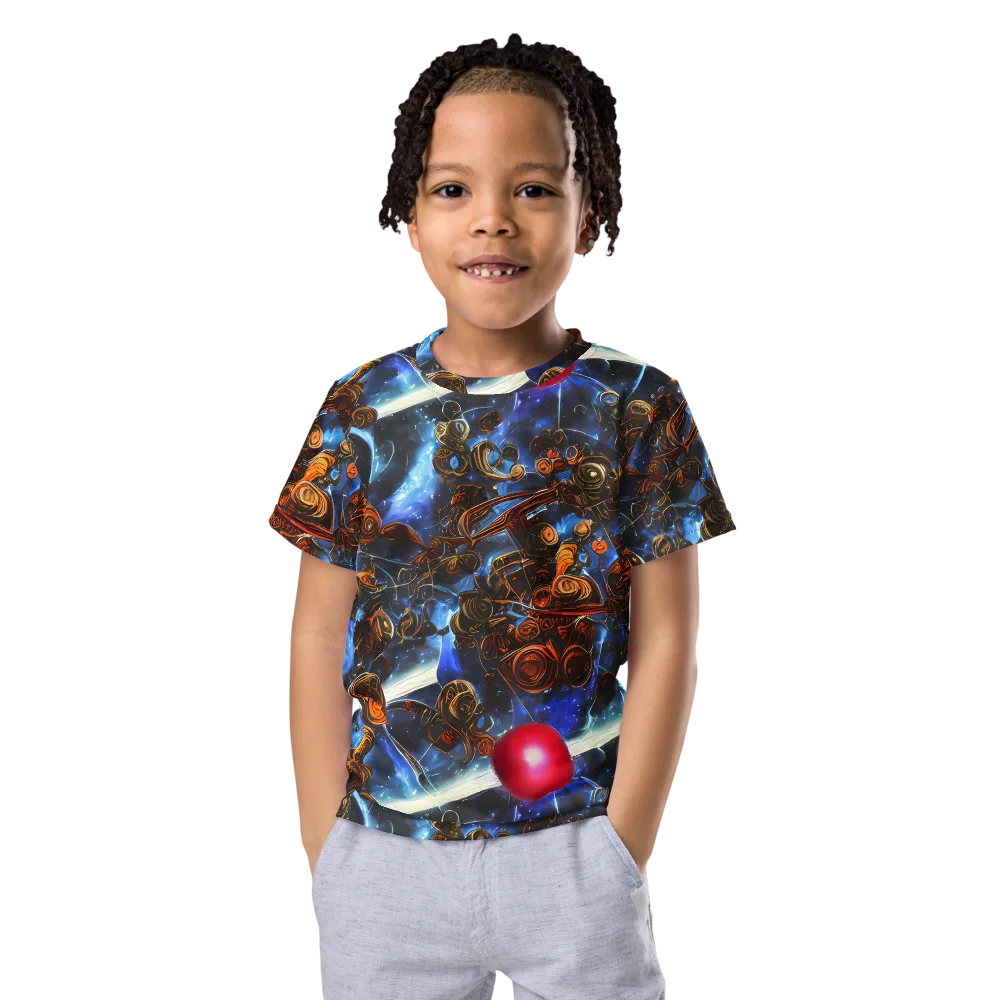 Pimenov's Cosmos on Kids Crew Neck T-Shirt — Front