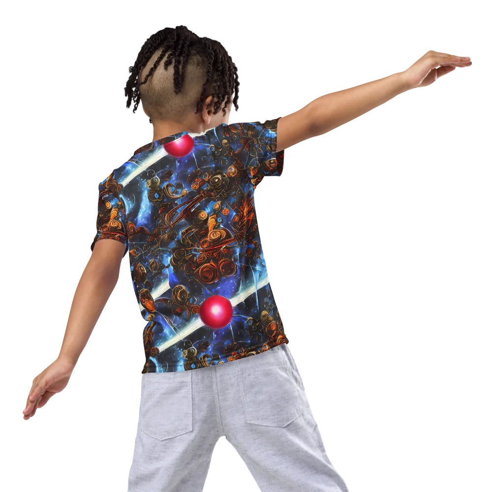Pimenov's Cosmos on Kids Crew Neck T-Shirt — Back