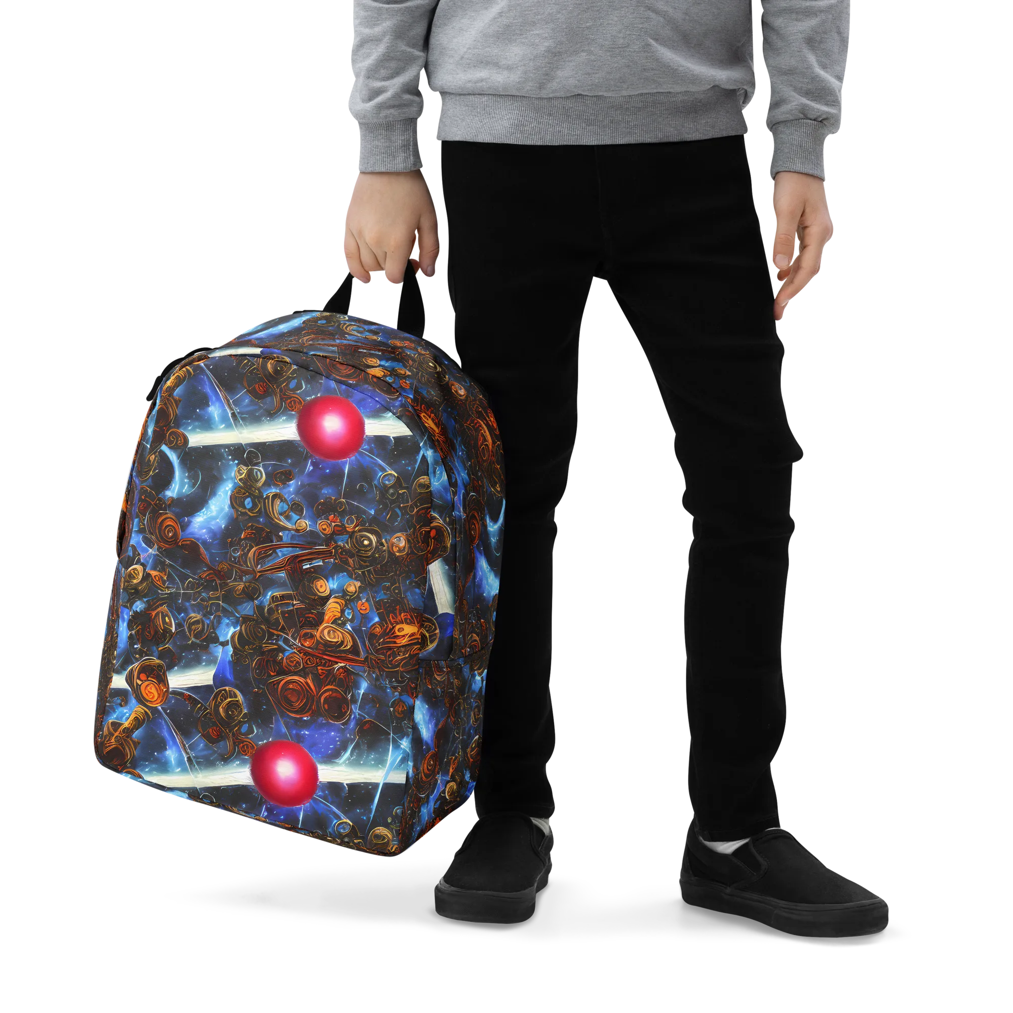 Pimenov's Cosmos on Minimalist Backpack — Zoomed-in