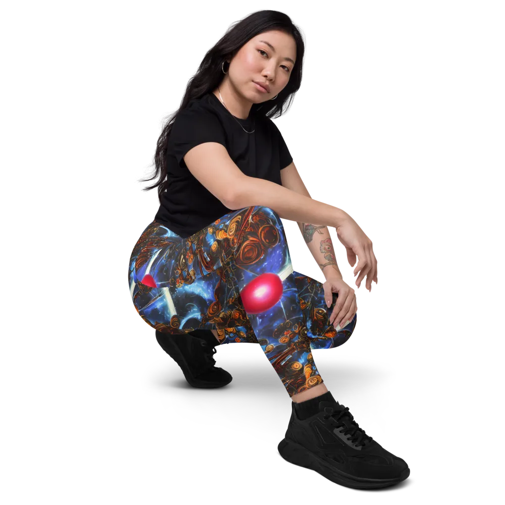 Pimenov's Cosmos on Leggings with Pockets — Right Front