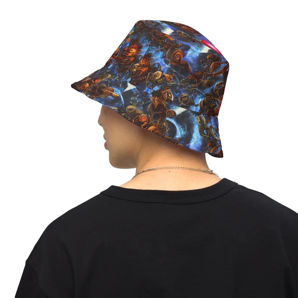 Pimenov's Cosmos on Reversible Bucket Hat — Back Inside