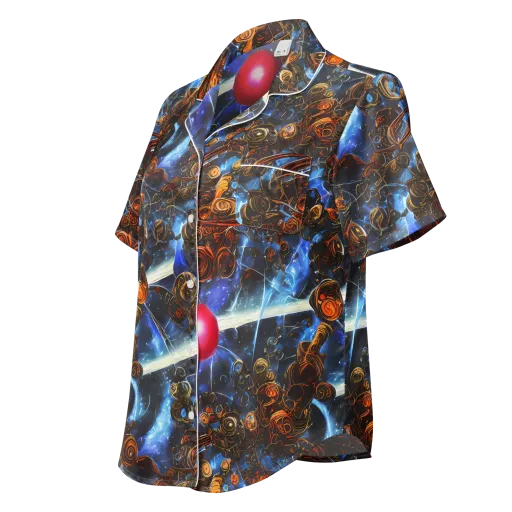 Pimenov's Cosmos on a Women's Short Sleeve Pajama Top