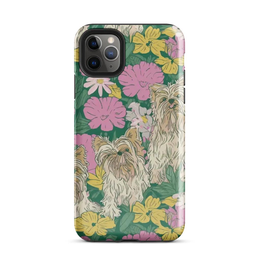 Garden Yorkies on Tough Case for iPhone® — Front