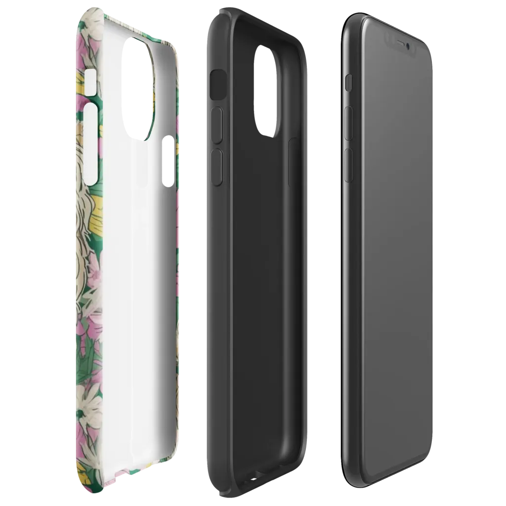 Garden Yorkies on Tough Case for iPhone® — Right