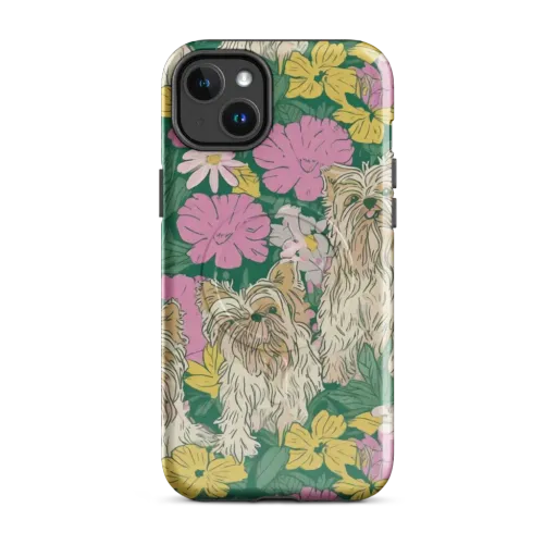 Garden Yorkies on a MagSafe Tough Case for iPhone®