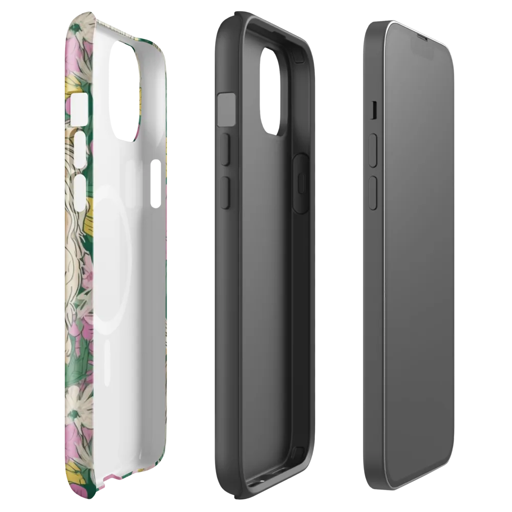 Garden Yorkies on MagSafe Tough Case for iPhone® — Front