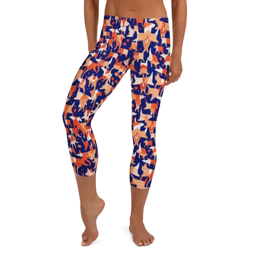 Foxfire Field on a Capri Leggings