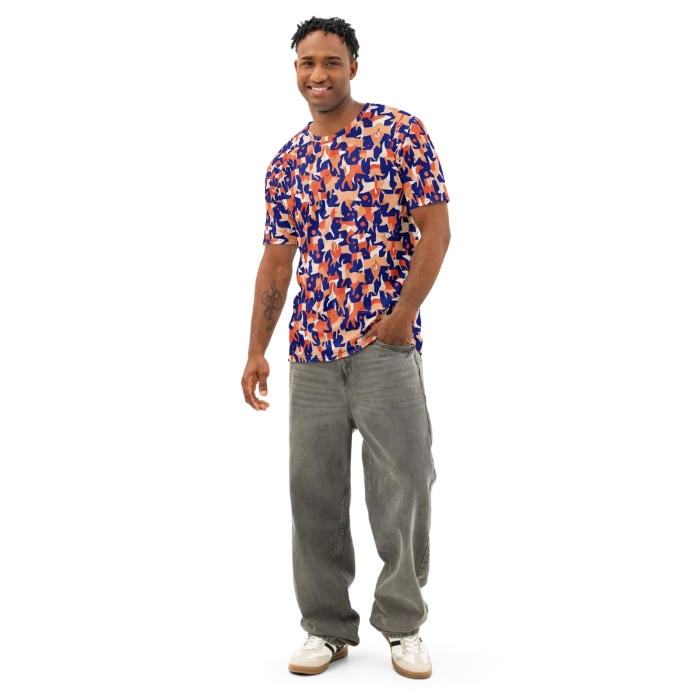 Foxfire Field on Men's Cotton Crew Neck T-Shirt — Front