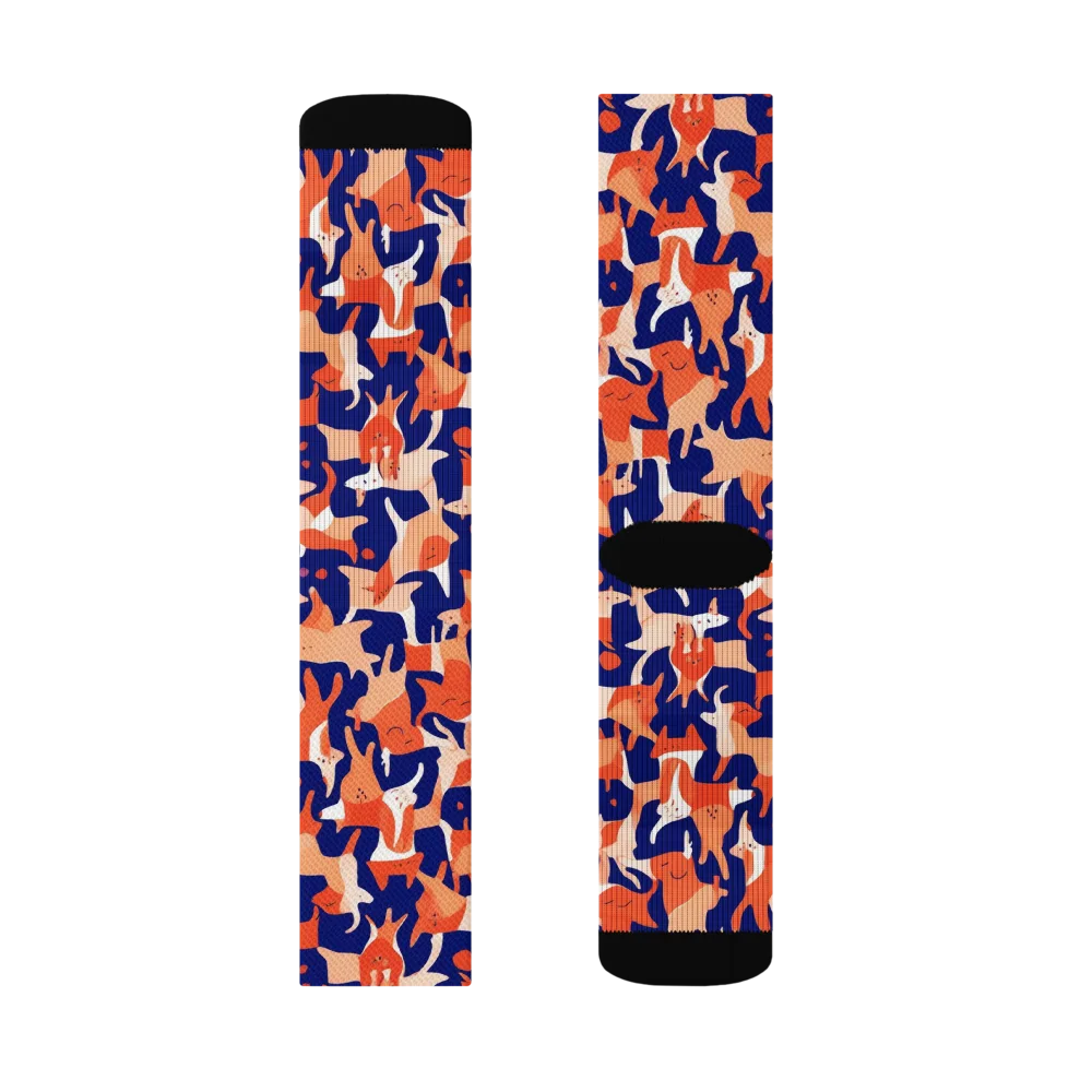 Foxfire Field on Socks — Right Sock