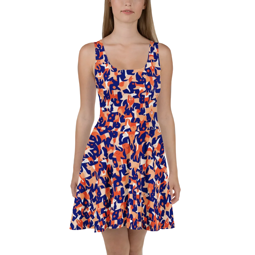Foxfire Field on Skater Dress — Front