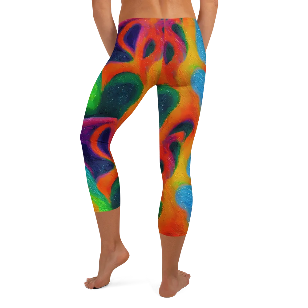 Jewel Jumble on Capri Leggings — Back