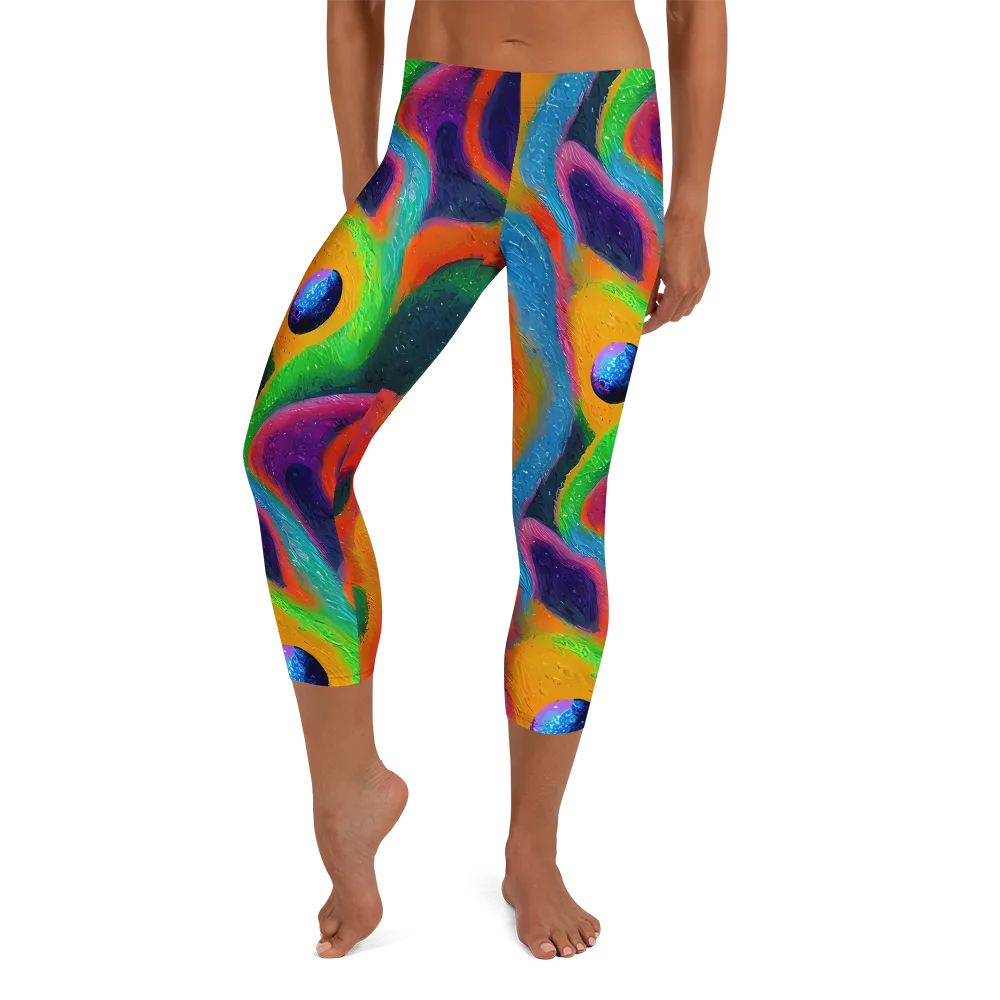 Jewel Jumble on Capri Leggings — Front