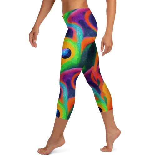 Jewel Jumble on a Capri Leggings