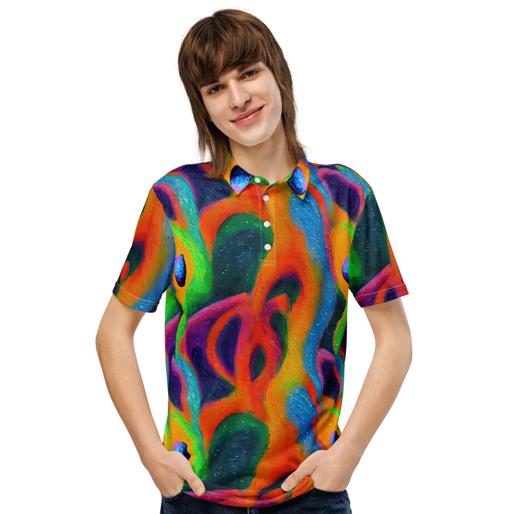 Jewel Jumble on Men's Slim Fit Polo Shirt — Front