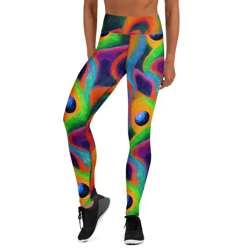 Jewel Jumble on Yoga Leggings — Front