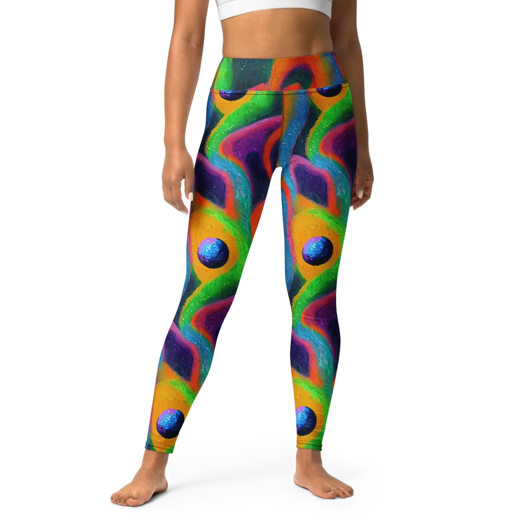 Jewel Jumble on Yoga Leggings — Front