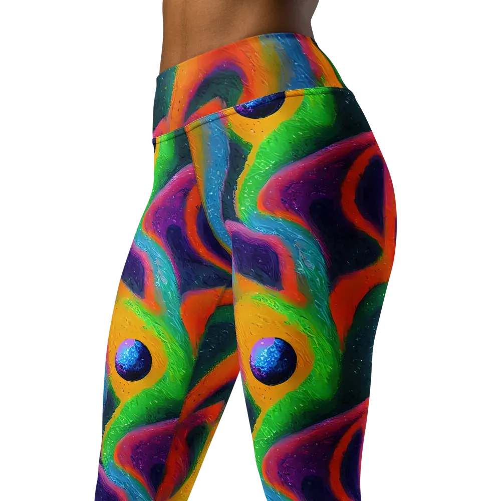 Jewel Jumble on Yoga Leggings — Left Front