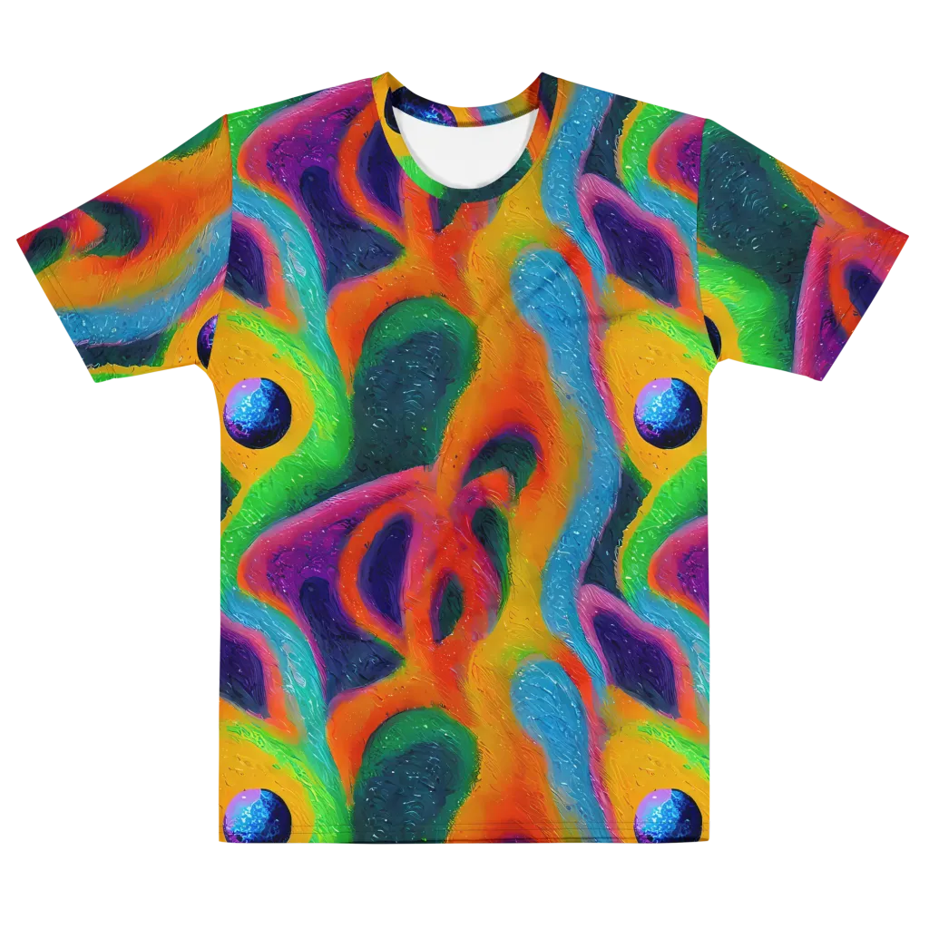 Jewel Jumble on Men's Cotton Crew Neck T-Shirt — Front