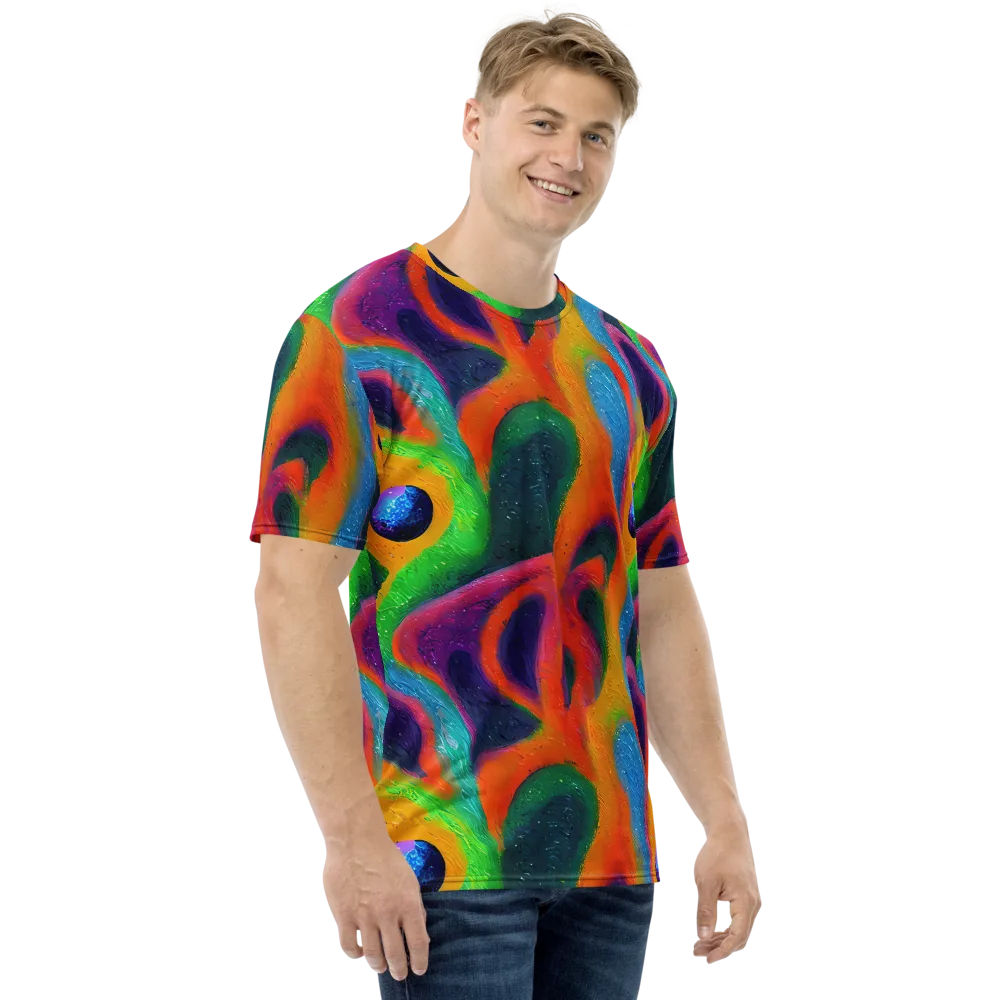 Jewel Jumble on Men's Crew Neck T-Shirt — Right