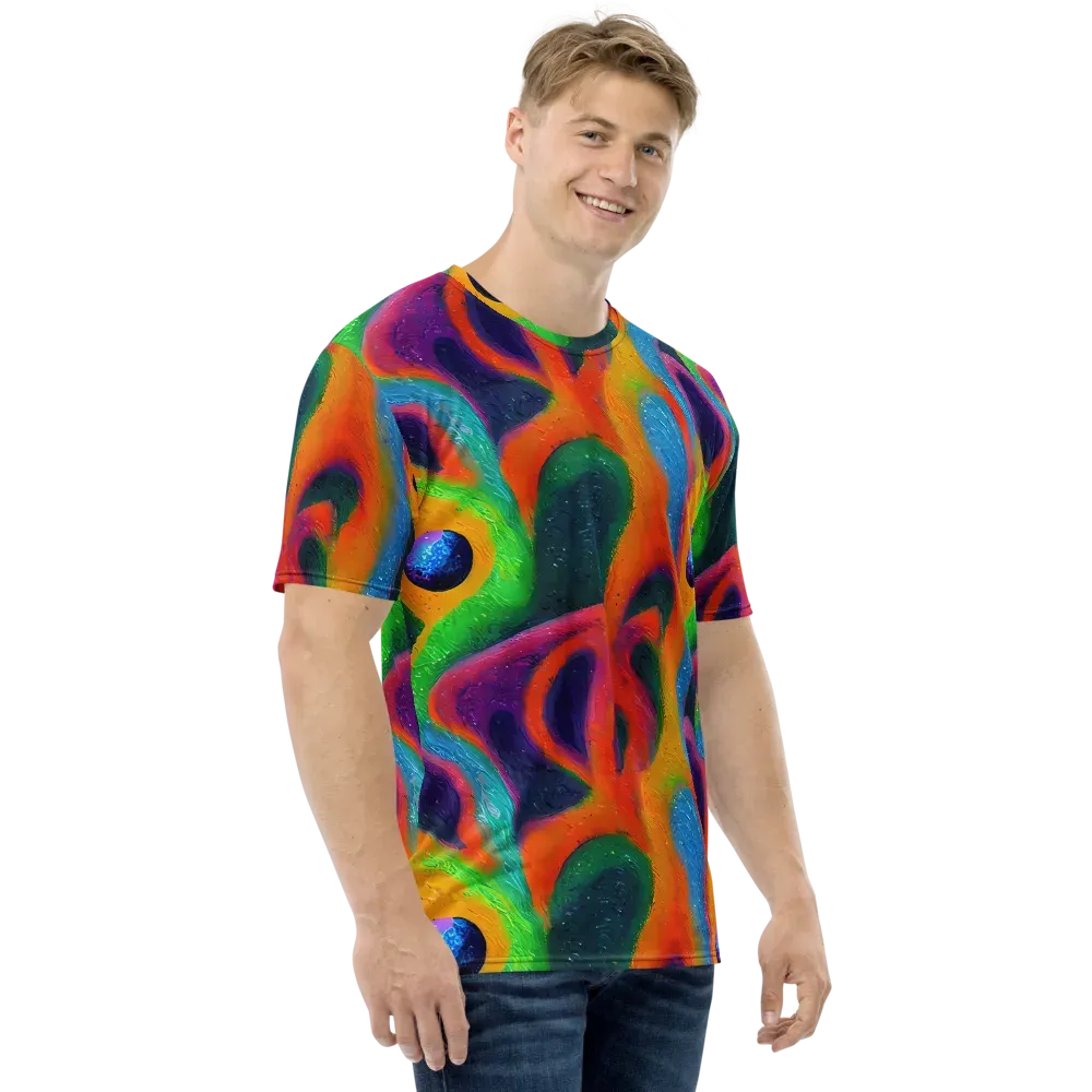 Jewel Jumble on Men's Crew Neck T-Shirt — Right