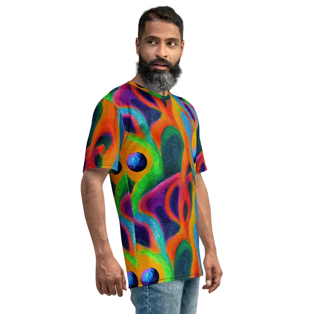 Jewel Jumble on Men's Crew Neck T-Shirt — Right