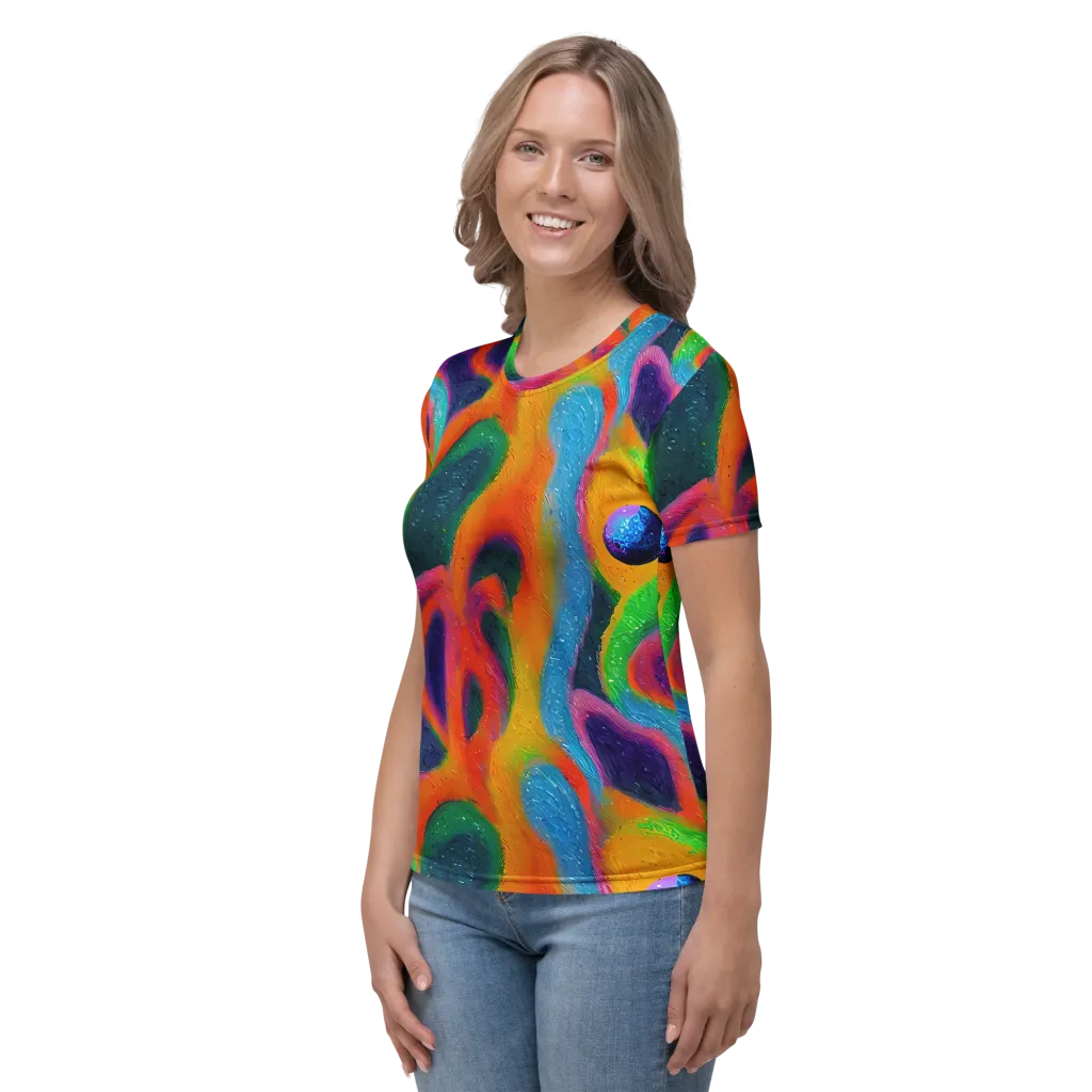 Jewel Jumble on Women's Crew Neck T-Shirt — Left