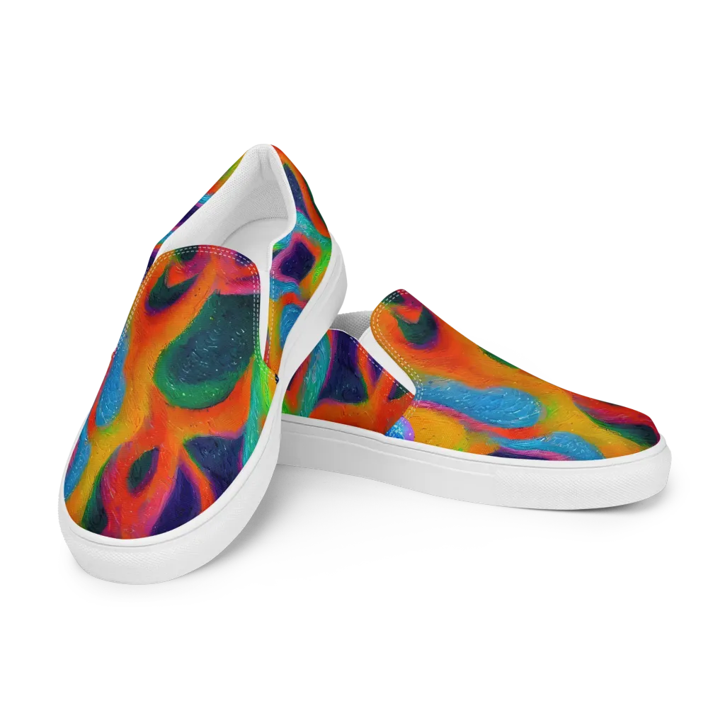 Jewel Jumble on Men's Slip-On Canvas Shoes — Left Front