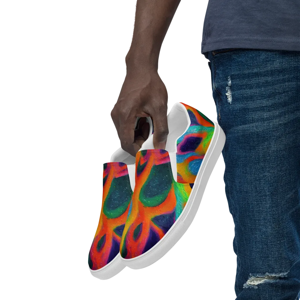 Jewel Jumble on Men's Slip-On Canvas Shoes — Left Front