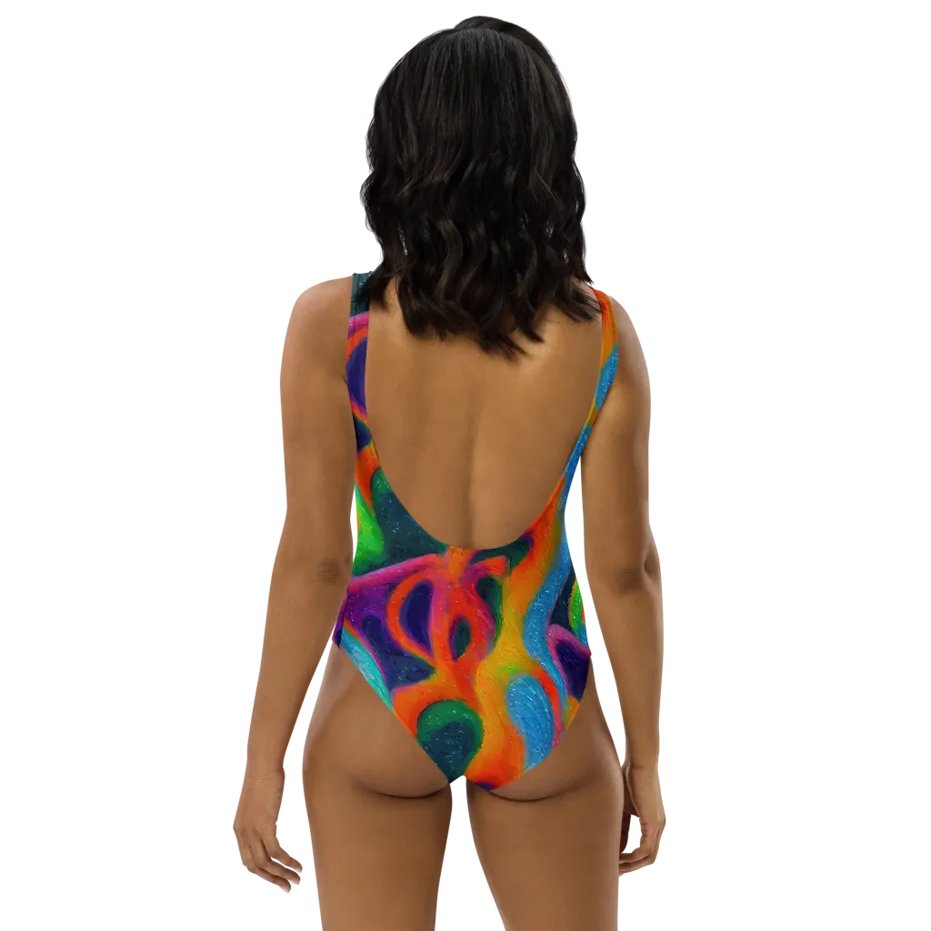 Jewel Jumble on One-Piece Swimsuit — Back