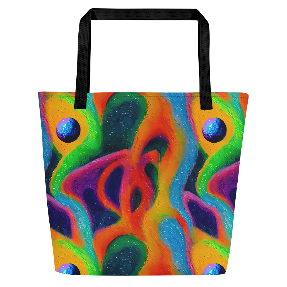 Jewel Jumble on Large Tote Bag W/ Pocket — Front
