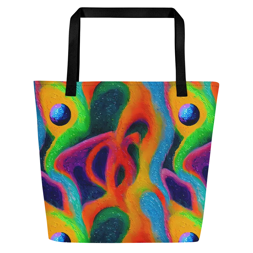 Jewel Jumble on Large Tote Bag W/ Pocket — Front