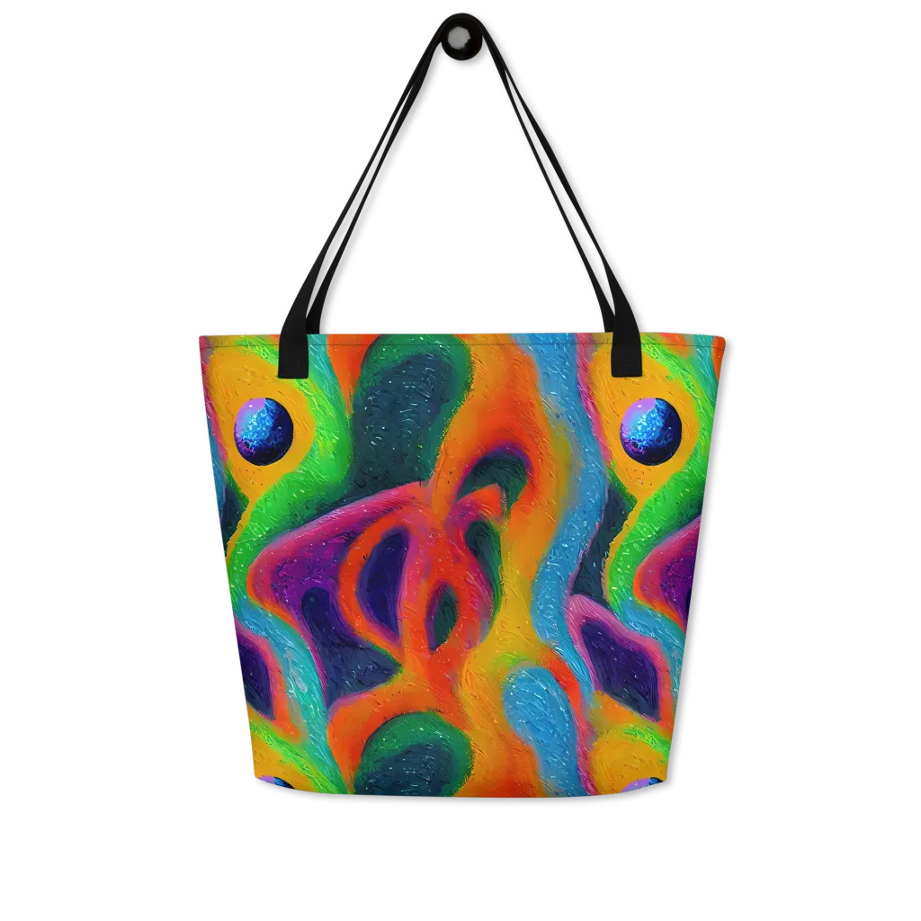 Jewel Jumble on Large Tote Bag W/ Pocket — Front