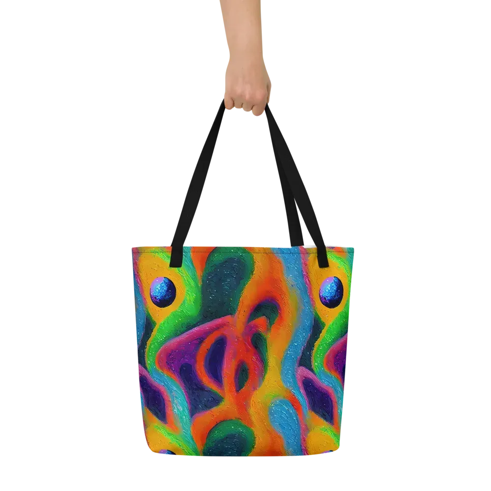 Jewel Jumble on Large Tote Bag W/ Pocket — Front