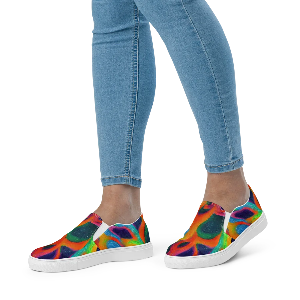 Jewel Jumble on Women's Slip-On Canvas Shoes — Front