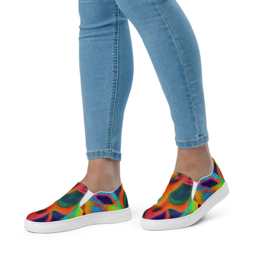 Jewel Jumble on a Women's Slip-On Canvas Shoes
