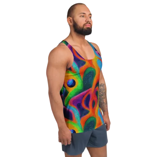 Jewel Jumble on a Men's Tank Top