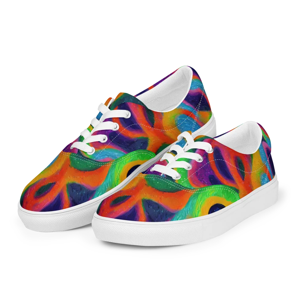 Jewel Jumble on Men's Lace-Up Canvas Shoes — Left Front