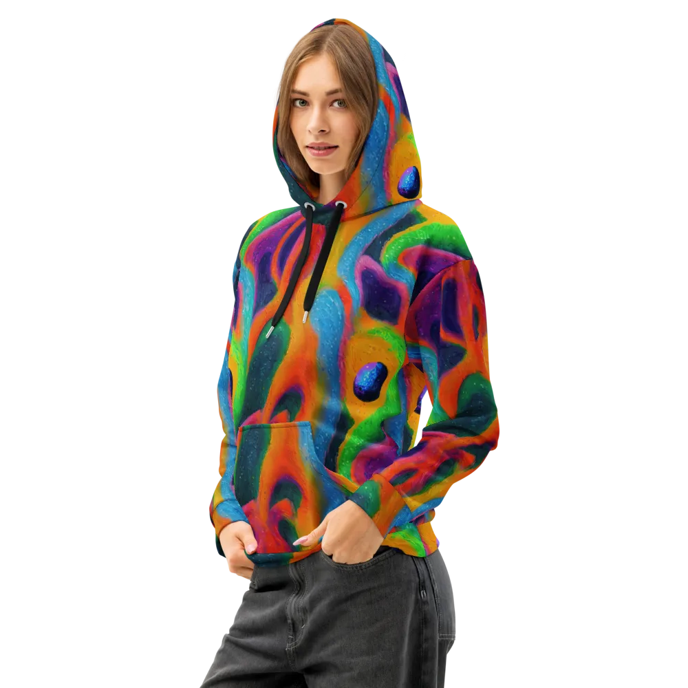 Jewel Jumble on Cotton Hoodie — Left Front