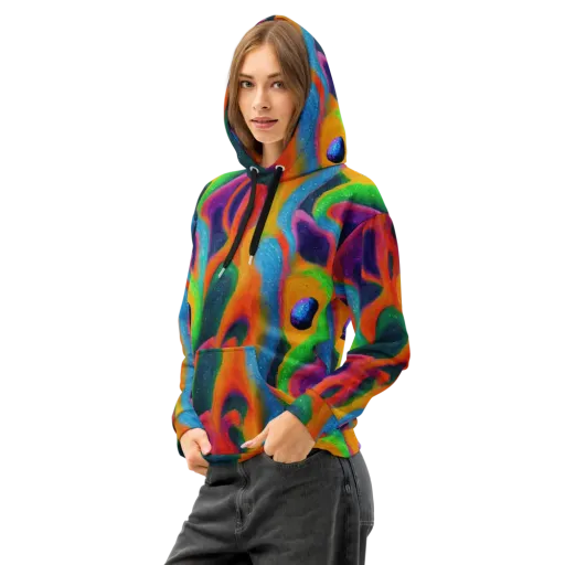 Jewel Jumble on a Cotton Hoodie