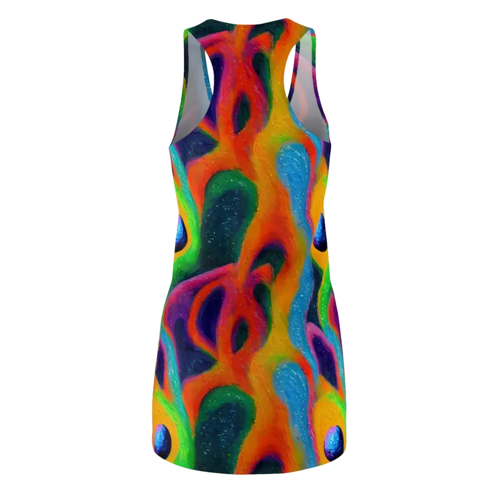 Jewel Jumble on Racerback Dress — Back