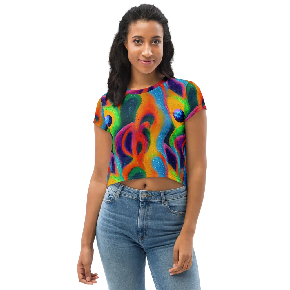 Jewel Jumble on Crop Tee — Front