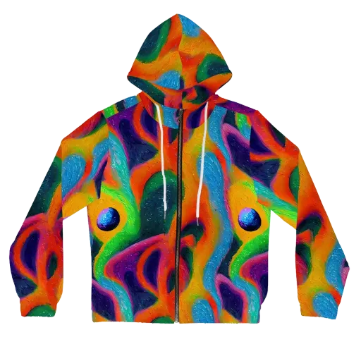 Jewel Jumble on a Women's Full-Zip Hoodie
