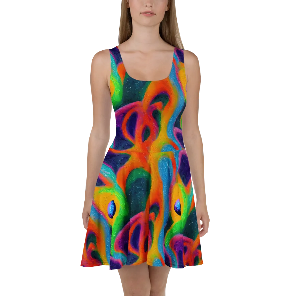 Jewel Jumble on Skater Dress — Front